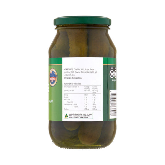 Three Threes Sweet Spiced Gherkins - 540g