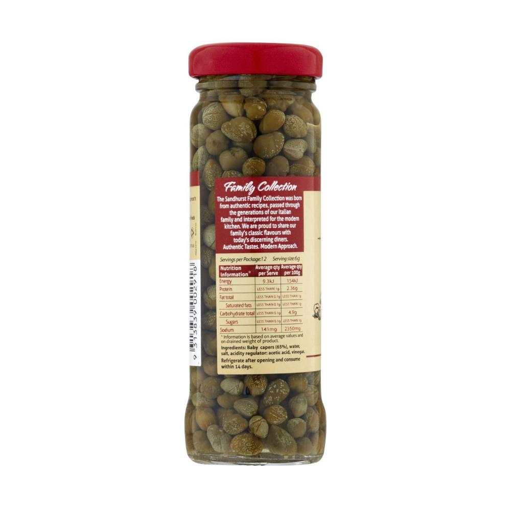 Sandhurst Capers Baby Wine Vinegar - 110g