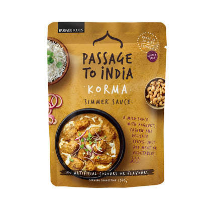 Passage Foods Passage To India Korma Curry Simmer Sauce Pouch - 375g