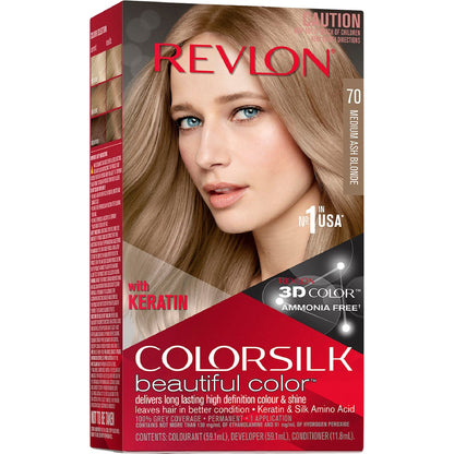 Revlon Colorsilk Beautiful Color 70 Medium Ash Blonde Each