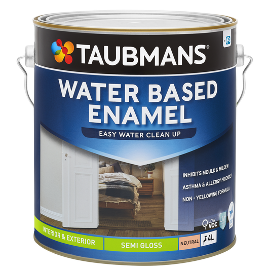 Taubmans Neutral Semi Gloss Water Based Enamel Paint - 4L