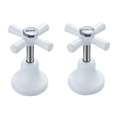 Shaw Mason White Easy Clean Basin Top Assembly - 67 x 105mm - Pair