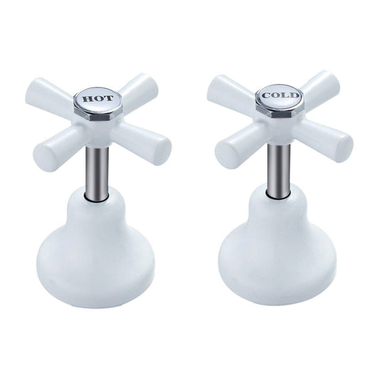 Shaw Mason White Easy Clean Basin Top Assembly - 67 x 105mm - Pair