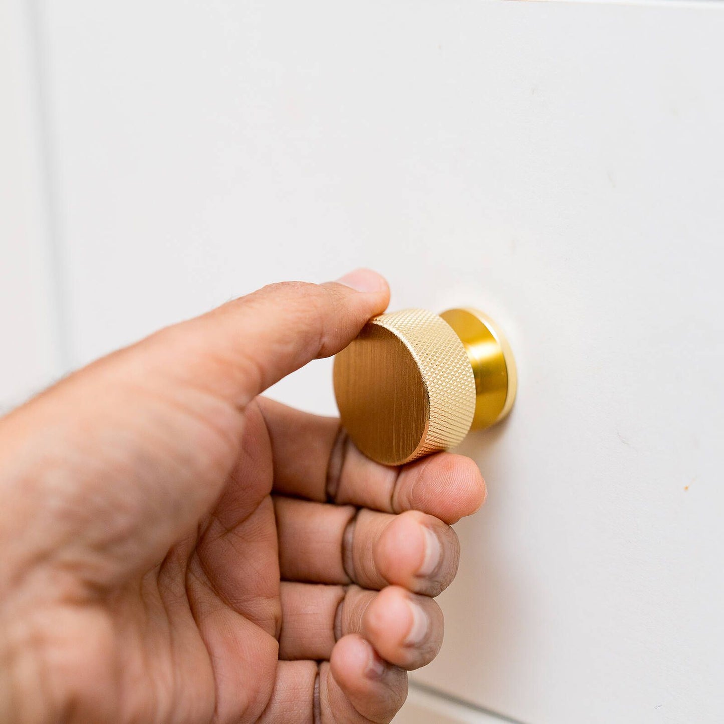 Taskmaster Knurled Cabinet Knobs - 32mm - Brushed Brass - 4 Pack