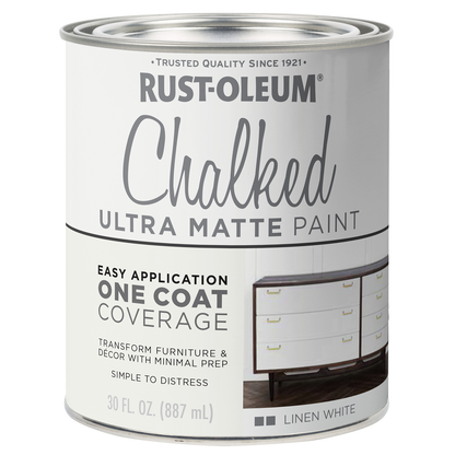 Rust Oleum Chalked Paint - 887ml - Linen White