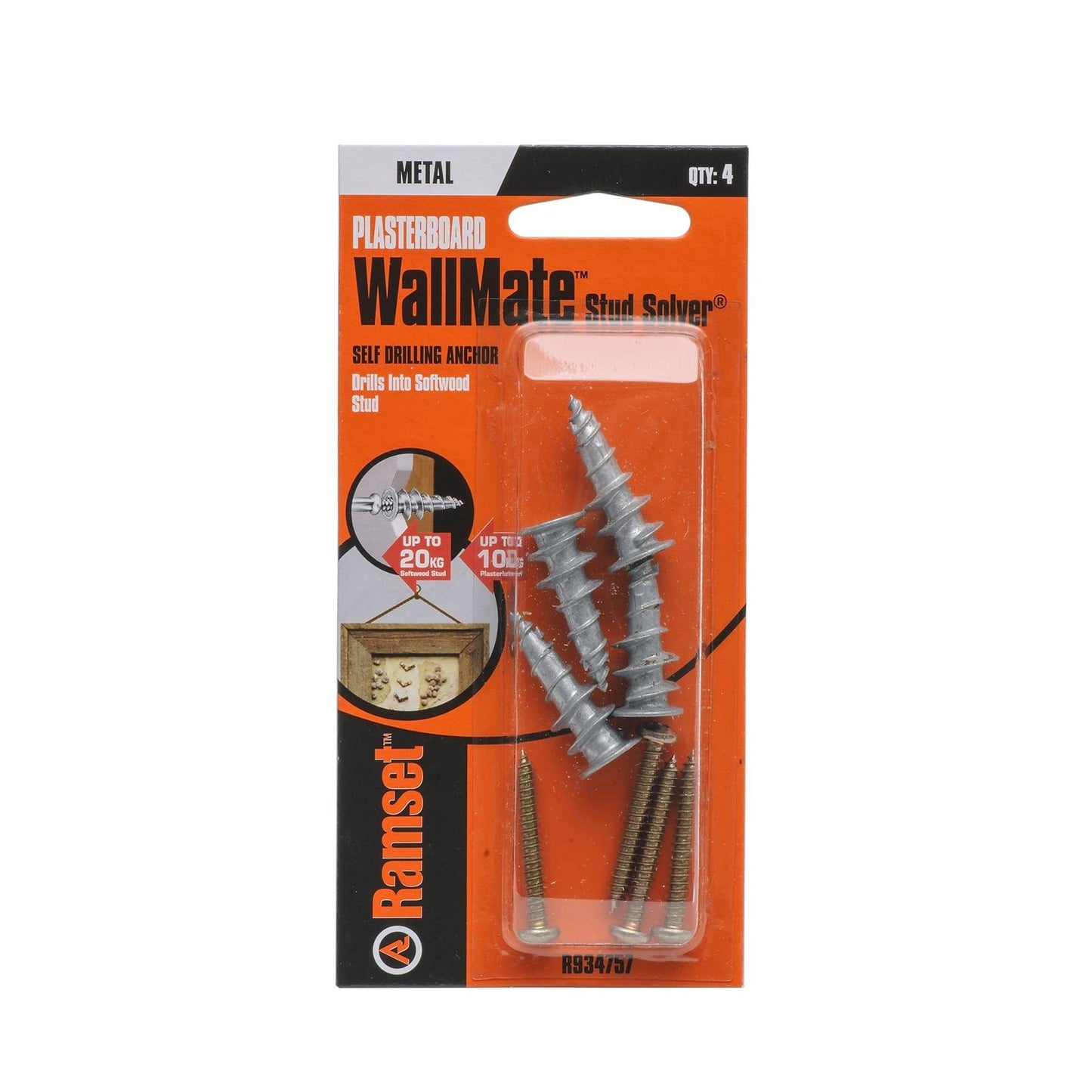 Ramset Wallmate Stud Solver - 4 Pack