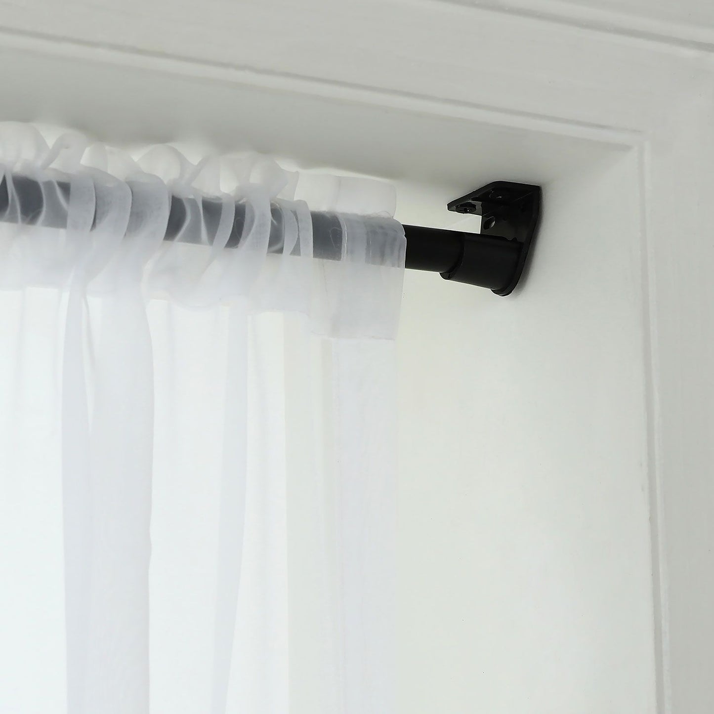 Windoware Black Curtain Rod Muslin Bracket - 16mm - 2 Pack