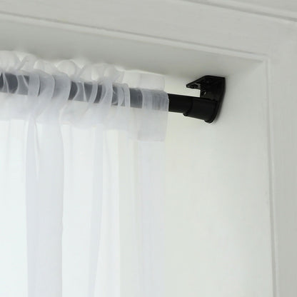 Windoware Black Curtain Rod Muslin Bracket - 16mm - 2 Pack