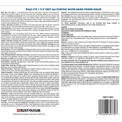Zinsser Bulls Eye Primer - 3.73L - Grey