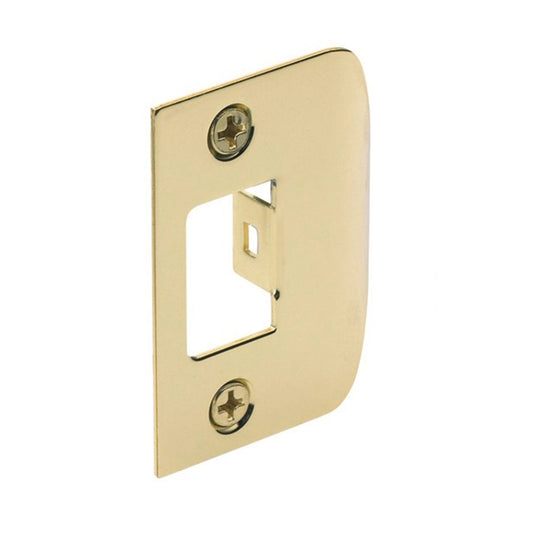 Gainsborough Polished Brass D Strike Plate - 50mm