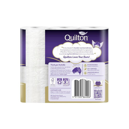 Quilton 4 Ply White Gold Toilet Paper - 6 pack
