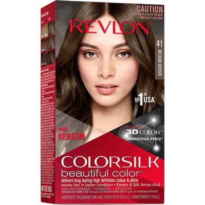 Revlon Colorsilk Beautiful Color 41 Medium Brown Each