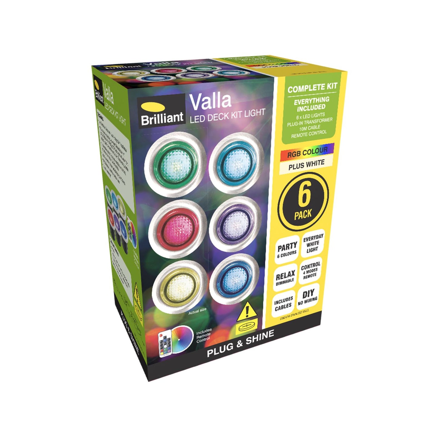 Brilliant 12V Valla LED Deck Light Kit - 6 Lights