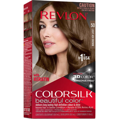 Revlon Colorsilk Beautiful Color 50 Light Ash Brown Each