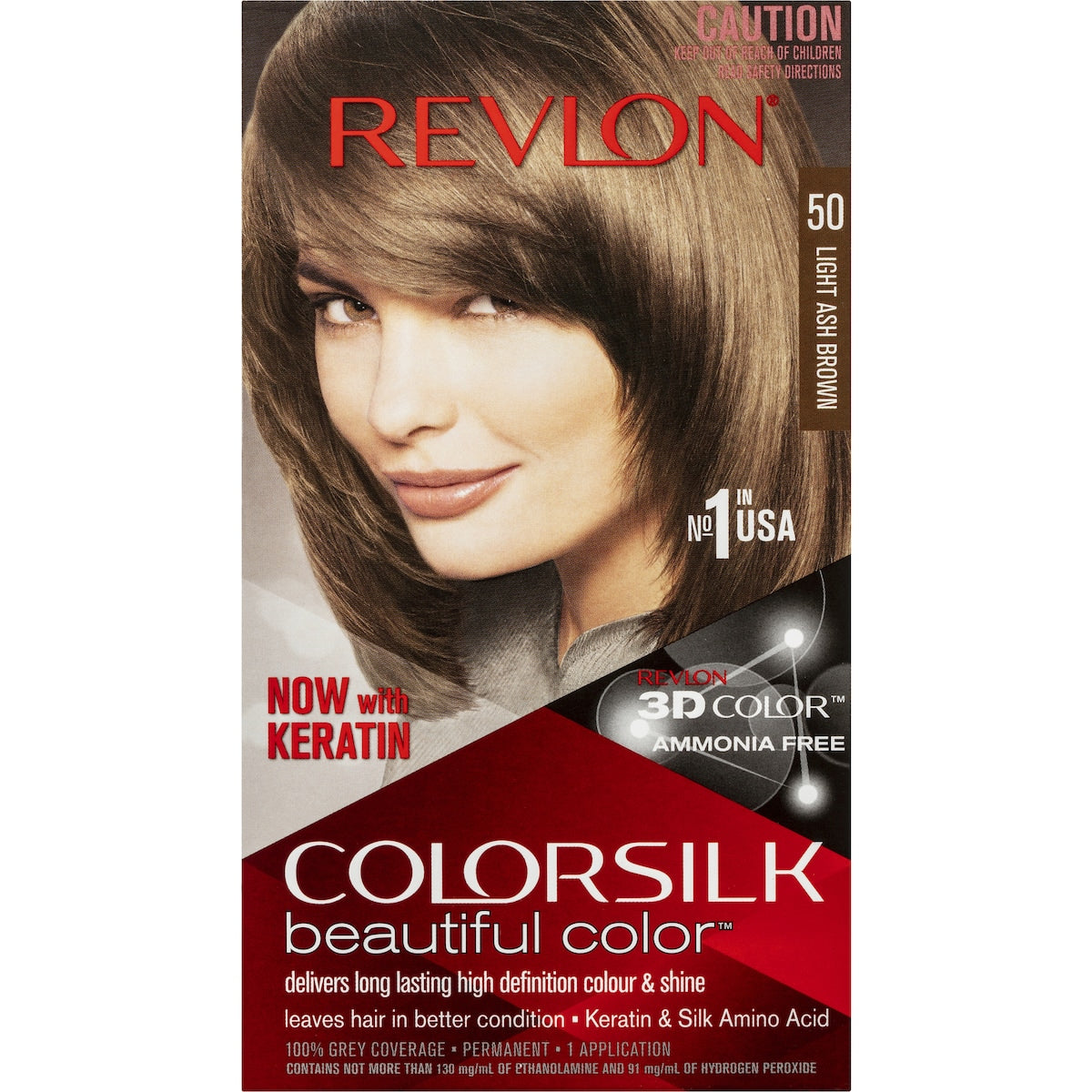 Revlon Colorsilk Beautiful Color 50 Light Ash Brown Each