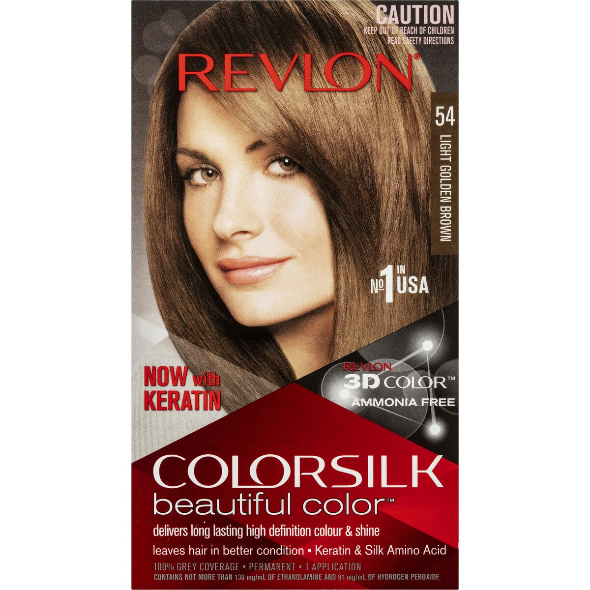 Revlon ColorSilk 54 Light Golden Brown Hair Colour each
