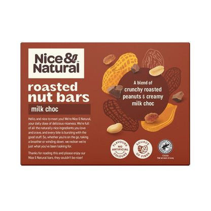 Nice & Natural Nut Bars With Milk Choc Multipack Snacks 6 Pack - 192g