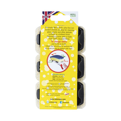 Dishmatic Micro Soft Non-scratch Refills - 3 Pack
