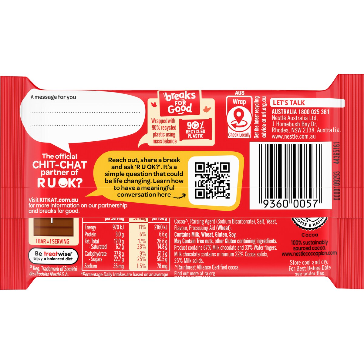 Kitkat Milk Chocolate Bar 45g