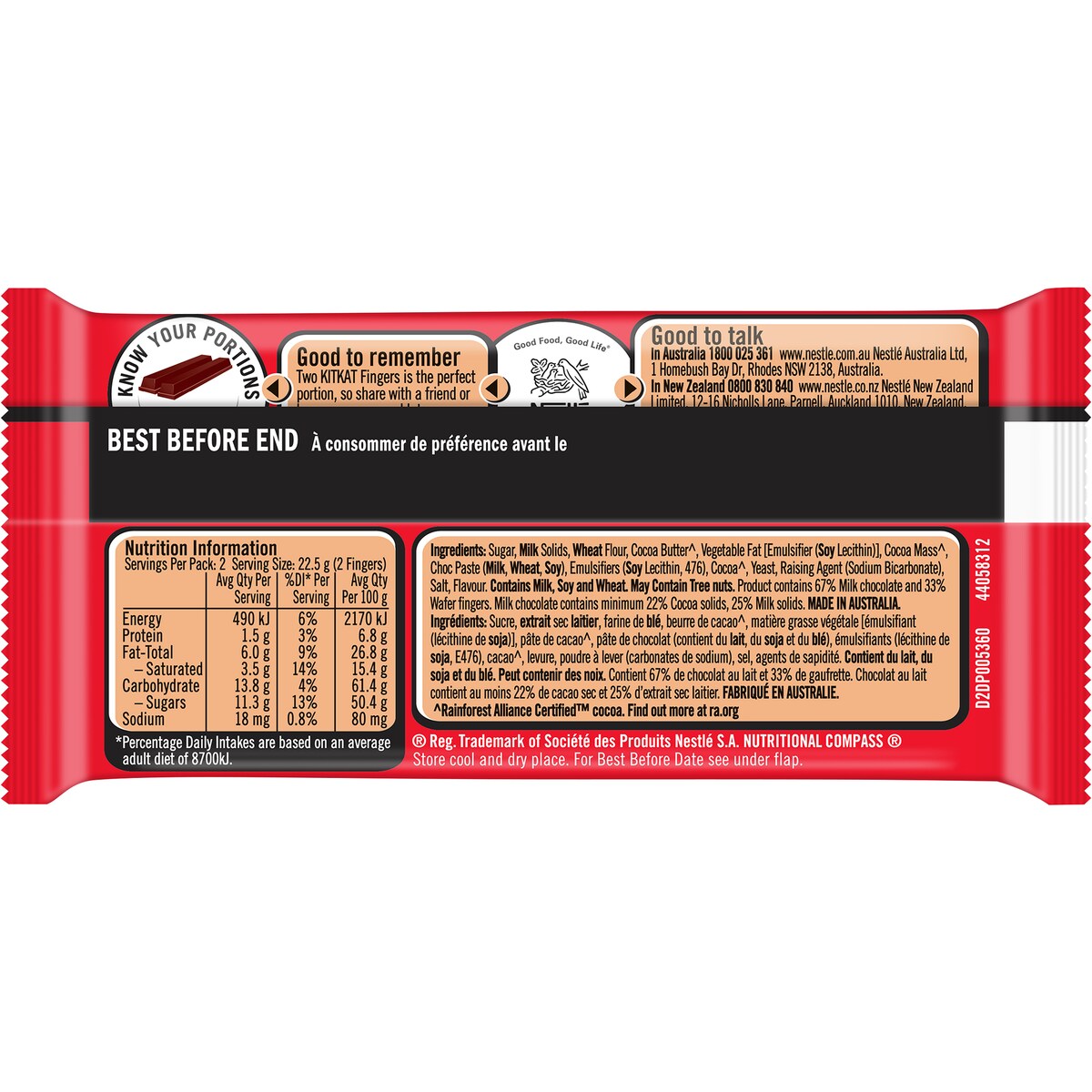 Kitkat Milk Chocolate Bar 45g