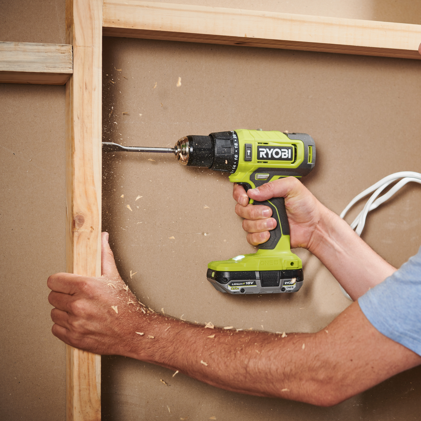 Ryobi Hammer Drill Kit - 18V ONE+ - 2Ah & 4Ah - 13mm