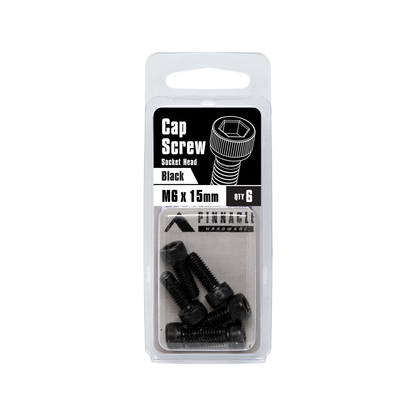Pinnacle Black Oxide Socket Head Cap Screw - M6 x 15mm - 6 Pack