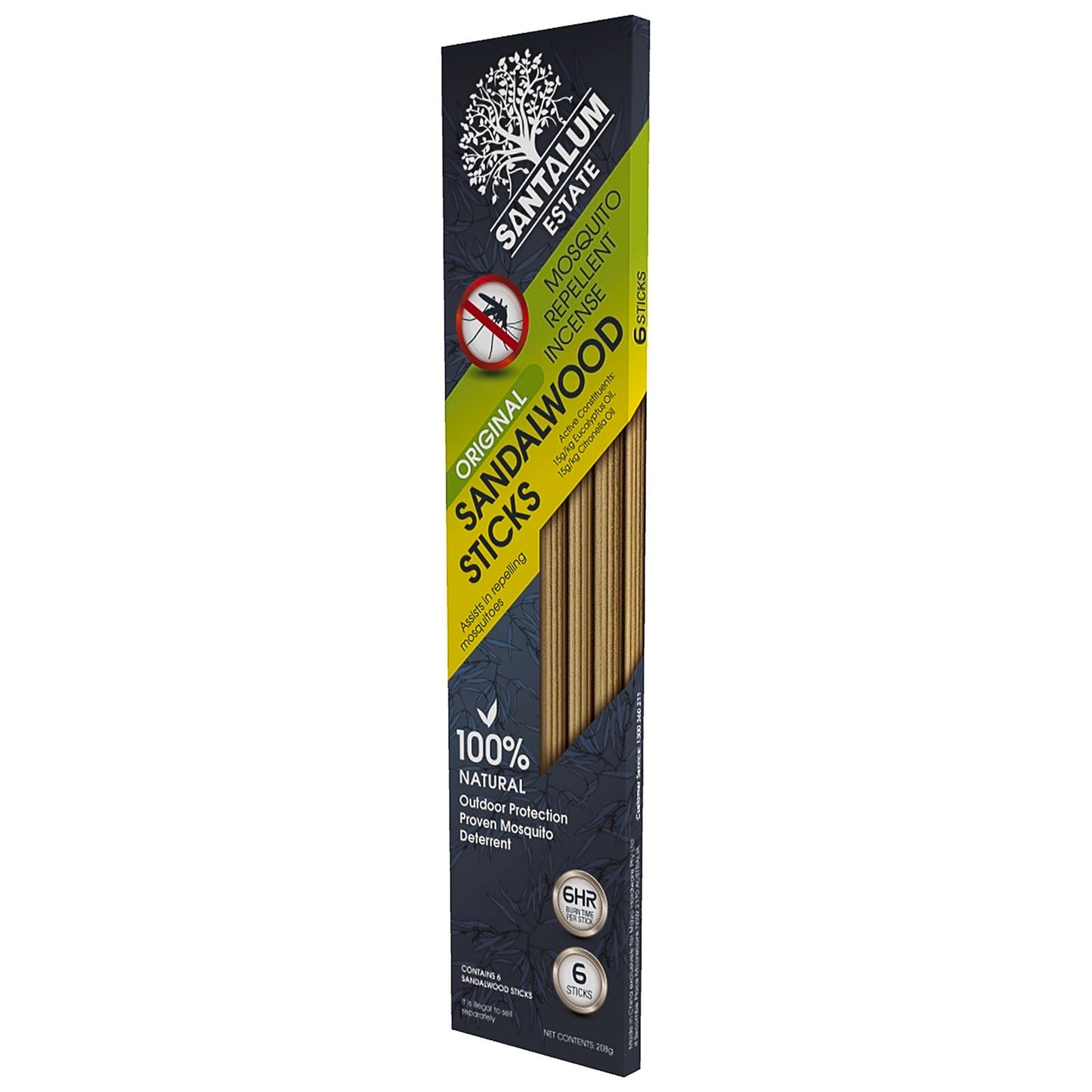 Santalum Estate Sandalwood Incense Sticks - 6 Pack