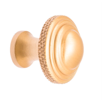 Lane Brass Knurled Knob - 24mm