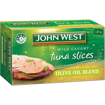 John West Wild Caught Yellowfin Tuna Slices In Olive Oil Blend 125g