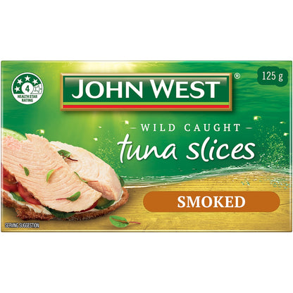John West Smoked Yellowfin Tuna Slices 125g