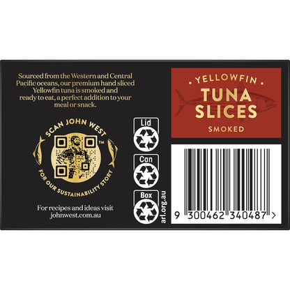 John West Smoked Yellowfin Tuna Slices 125g