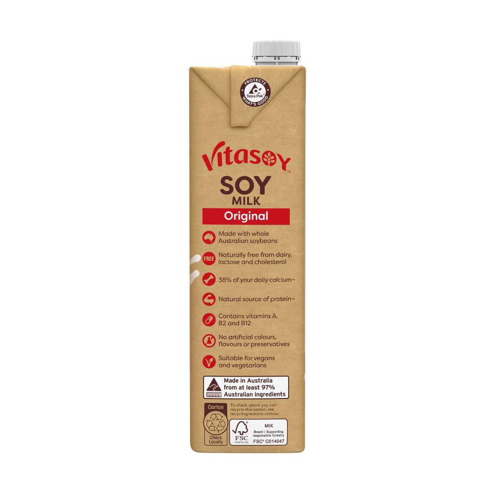 Vitasoy Natural Creamy Long Life Soy Milk 1l - 1L