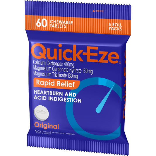 Quick-eze Heartburn & Indigestion Relief Original 60 Pack