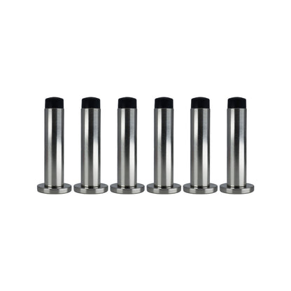 Adoored Satin Chrome Monument Door Stop 85mm 6 Pack