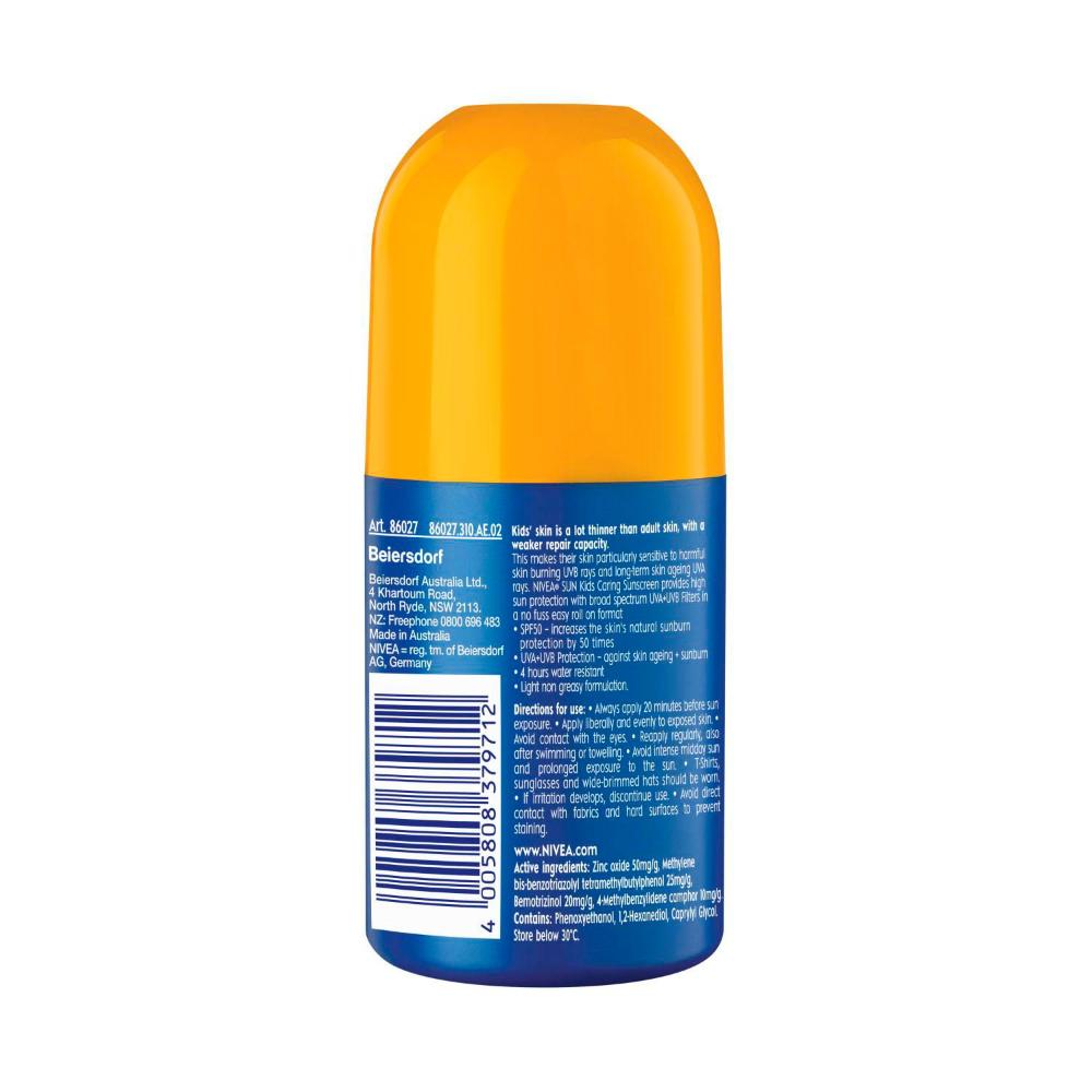 Nivea Sun Kids Protect & Play SPF 50 Roll-on Sunscreen - 65mL
