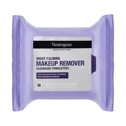 Neutrogena Night Calm Makeup Remover Face Wipes - 25 pack