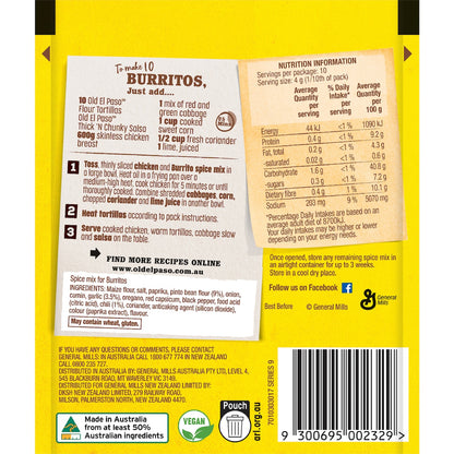 Old El Paso Burrito Spice Mix 40g