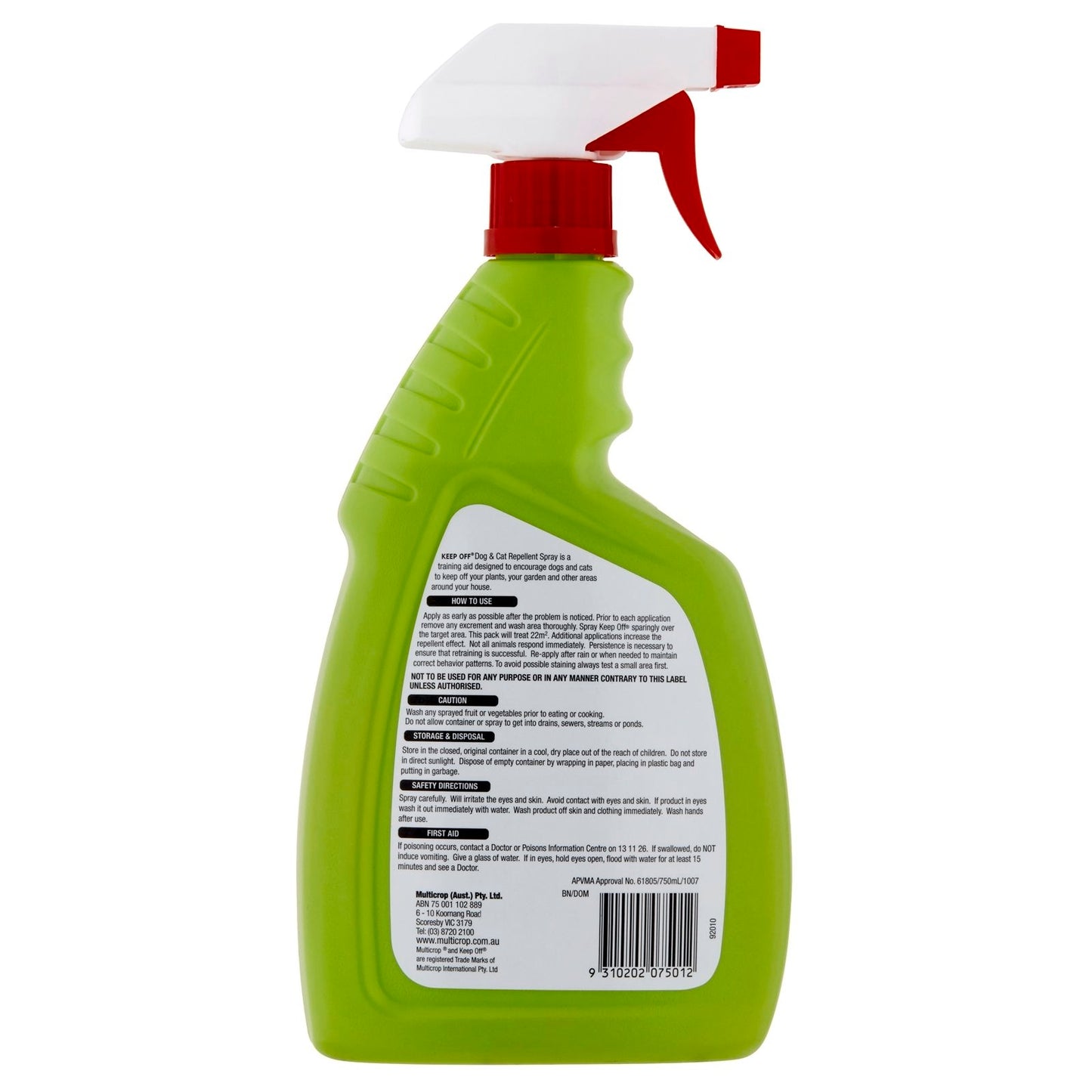 Multicrop Keep Off Dog and Cat Repellent - 750ml