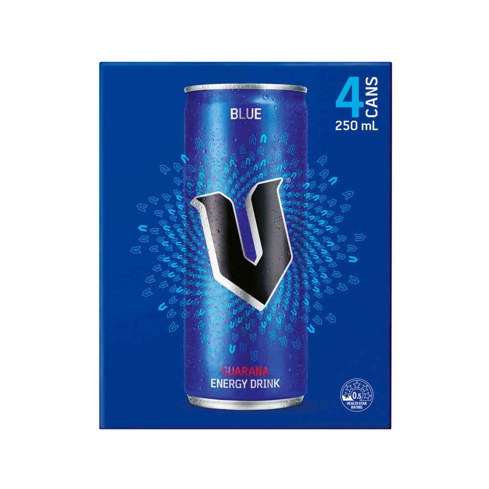 V Blue Energy Drink 4x250ml - 4 pack