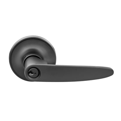 Ikonic Black Matte Norr Entrance Lever Set - 185 x 188mm