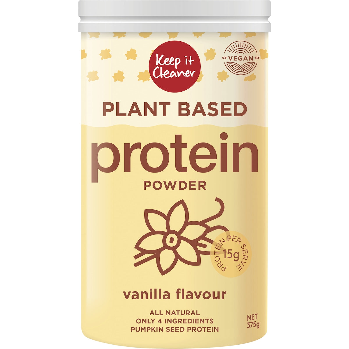 Keep It Cleaner Plant Based Protein Powder Vanilla Flavour 375g