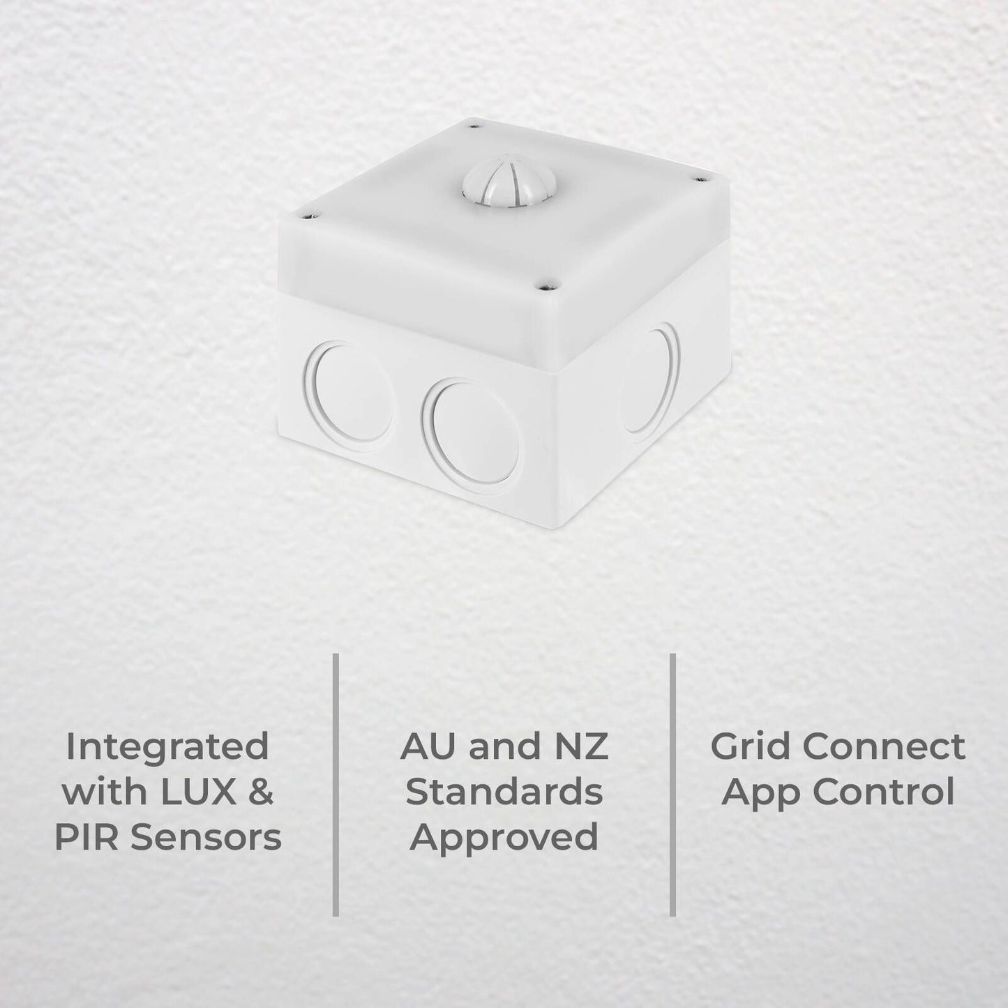 DETA Grid Smart Outdoor Lux and Motion Sensor - 85 x 85 x 70mm - White