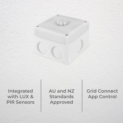 DETA Grid Smart Outdoor Lux and Motion Sensor - 85 x 85 x 70mm - White