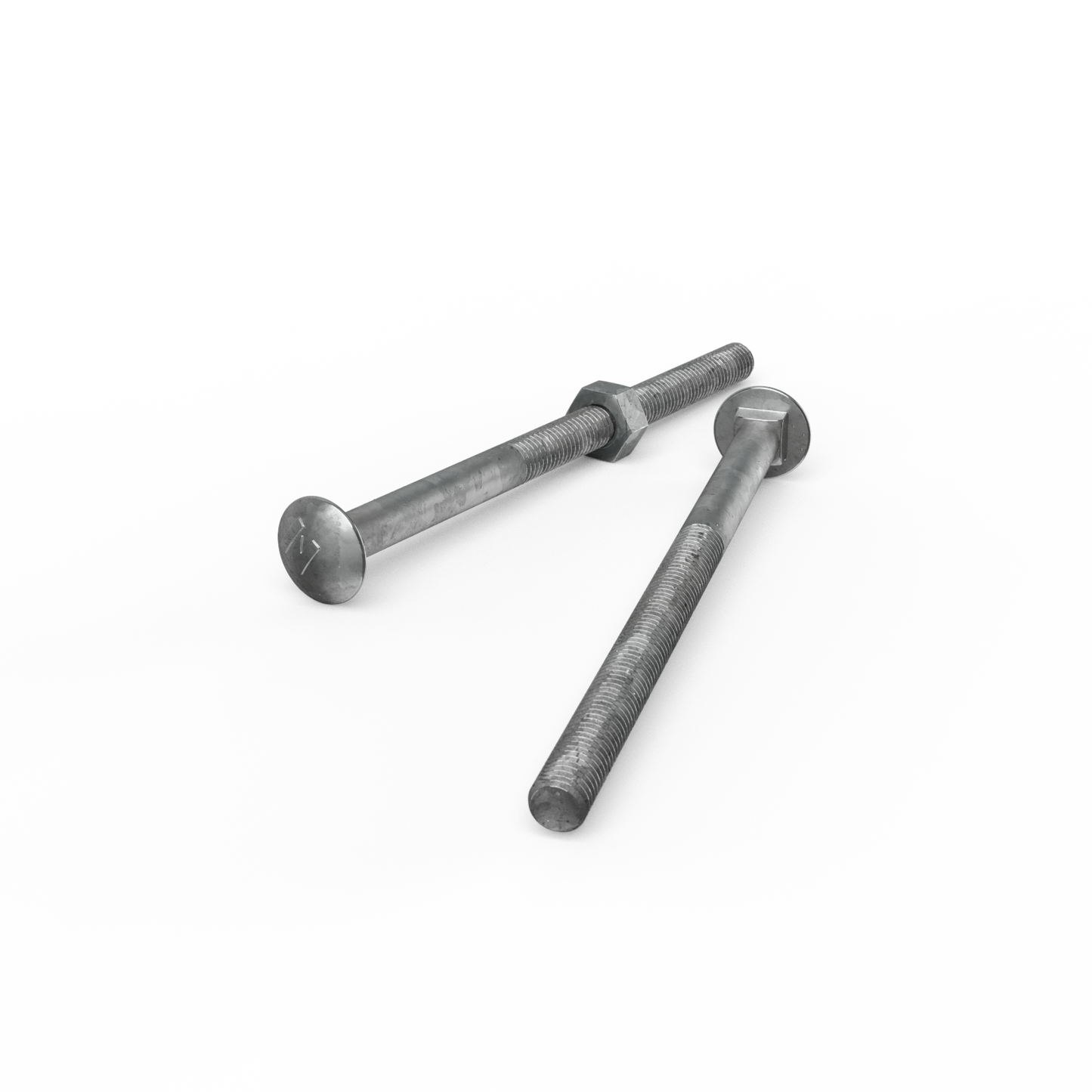 Zenith M8 x 130mm - Hot Dip Galvanised Cup Head Bolts & Nuts - 25 Pack