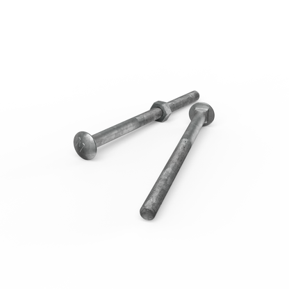 Zenith M8 x 130mm - Hot Dip Galvanised Cup Head Bolts & Nuts - 25 Pack