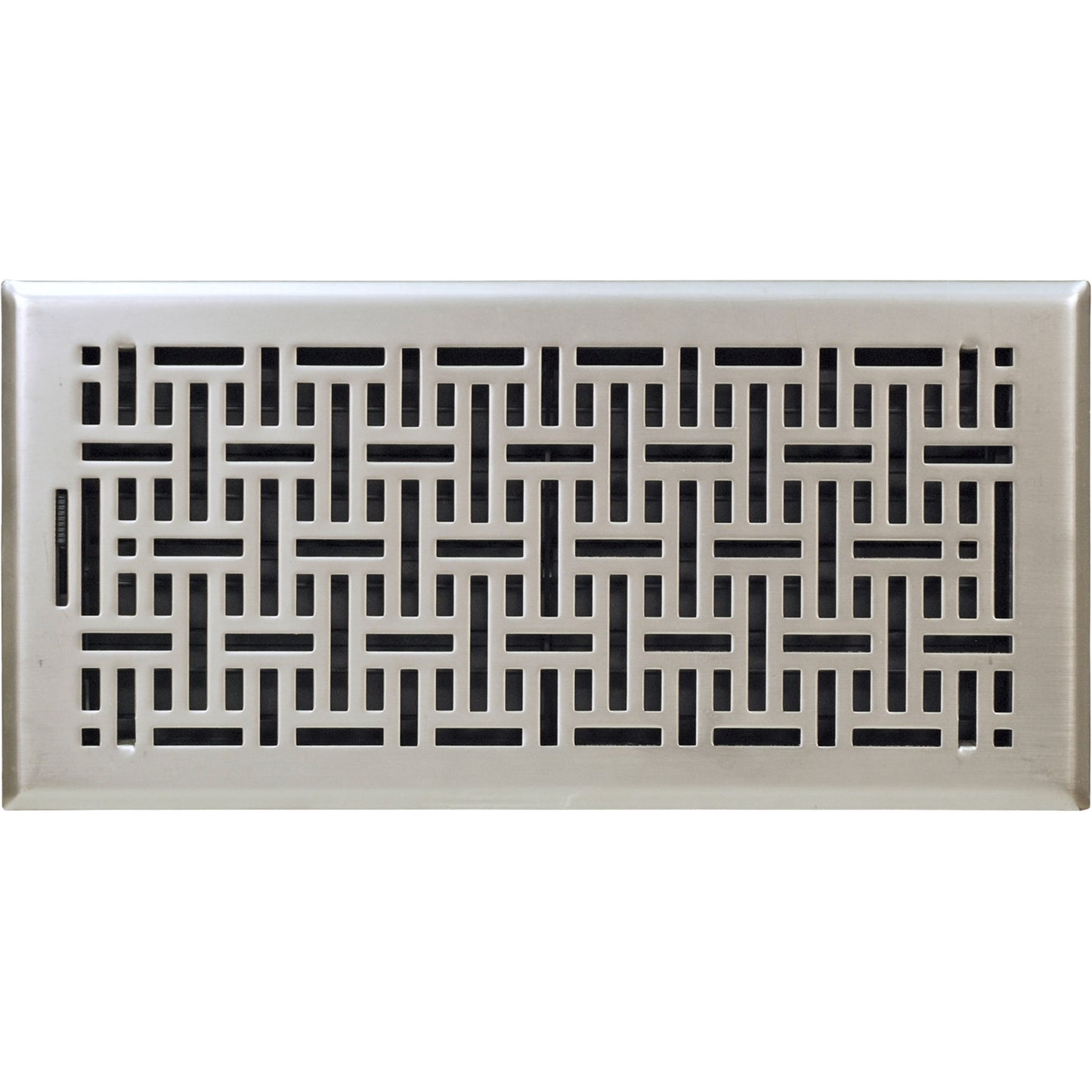 Accord Satin Nickel Wicker Floor Register - 15 x 35cm