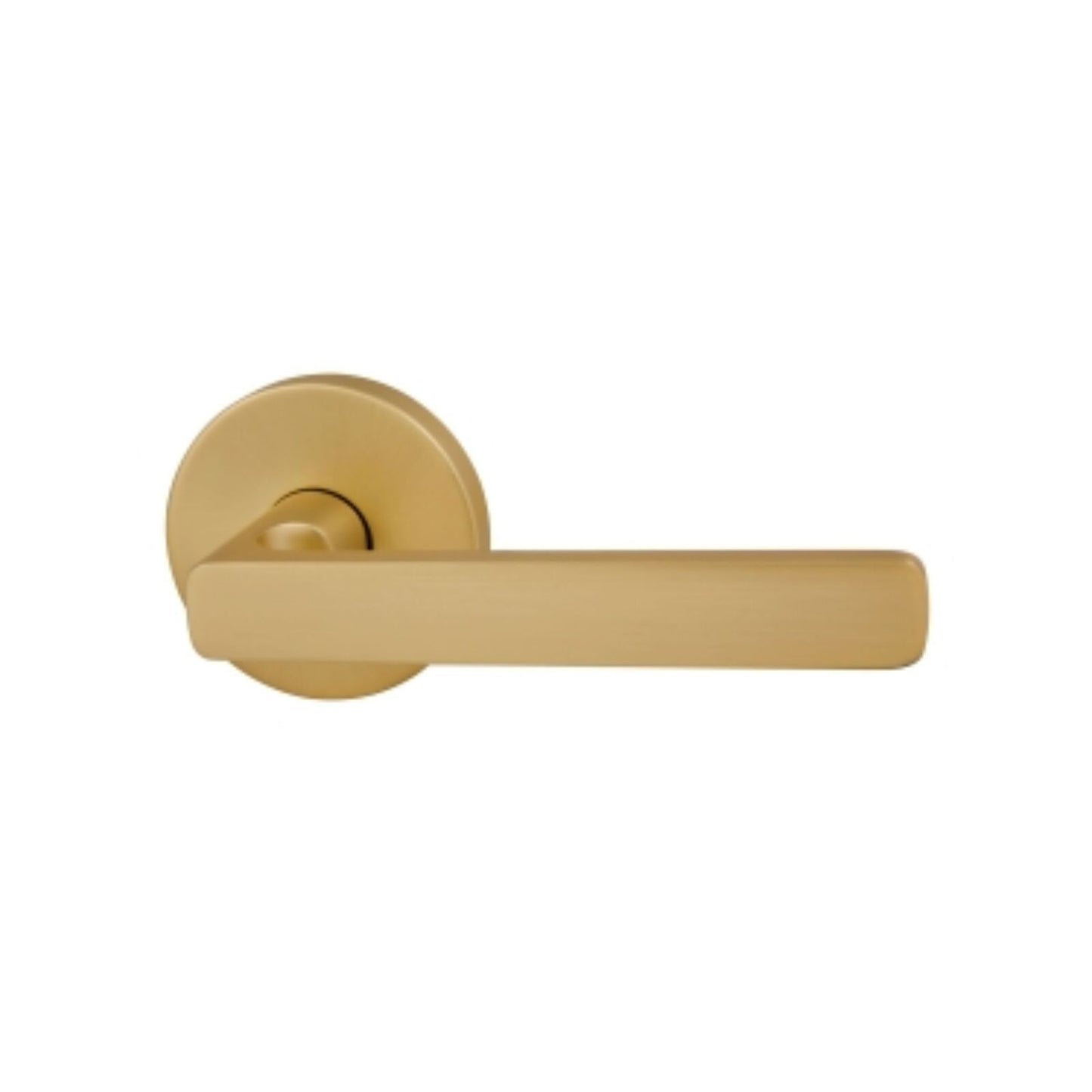 Gainsborough Avant Rivera Satin Brass Passage Lever Set - 148 x 64mm