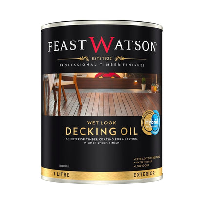 Feast Watson Wet Look Decking Oil 1L Water Based UV Resistant