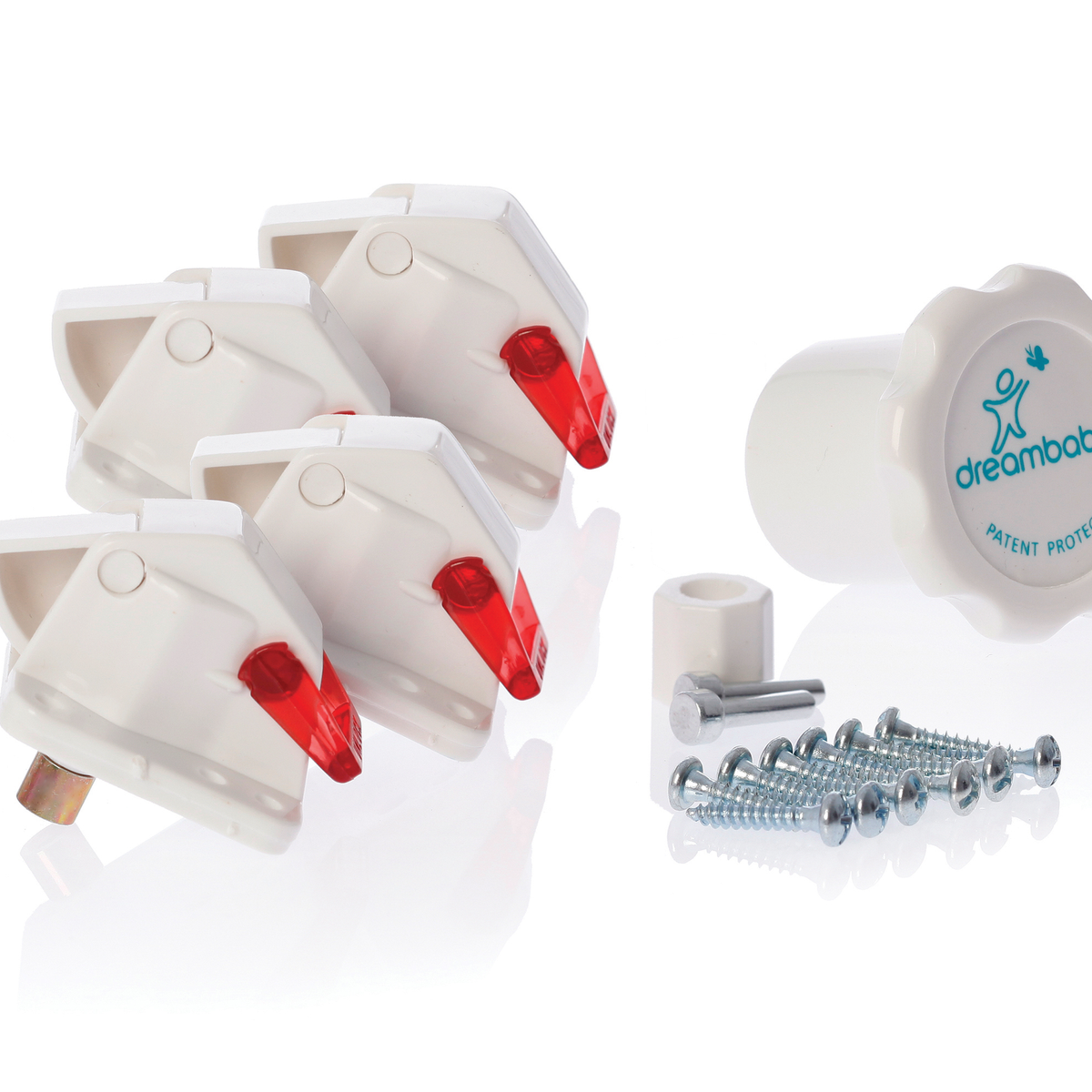 Dreambaby Child Safety Mag Lock 4 Magnetic Lock System White ABS Secure