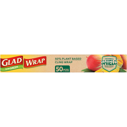 Glad To Be Green 50% Plant Based Cling Wrap 50m Each